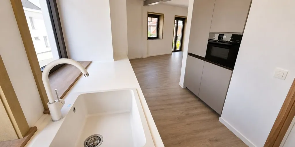 Cuisine - Appartement énergétique avec terrasse à Kortrijk