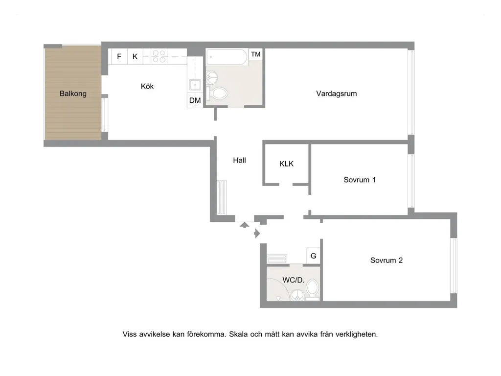3-toaline korter asukohas Lomma kommun