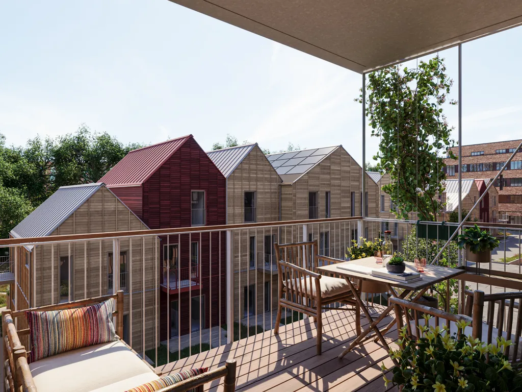 Balcon - Modern Apartment with Balcony in Aarhus
