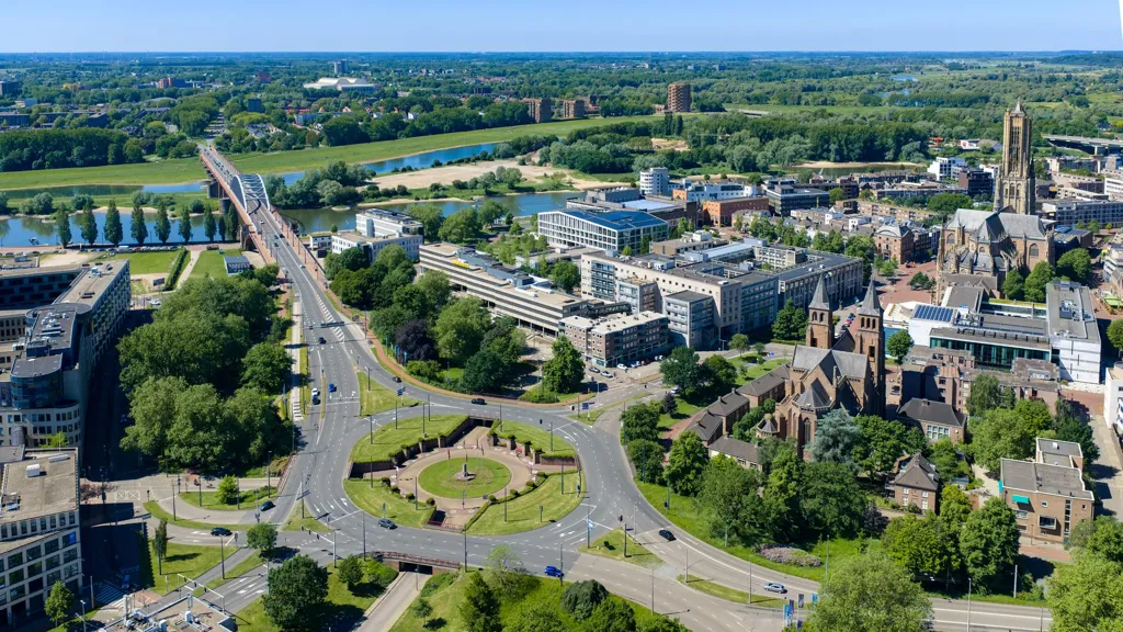 Aerial - 3-Bedroom Apartment with Balcony in Arnhem
