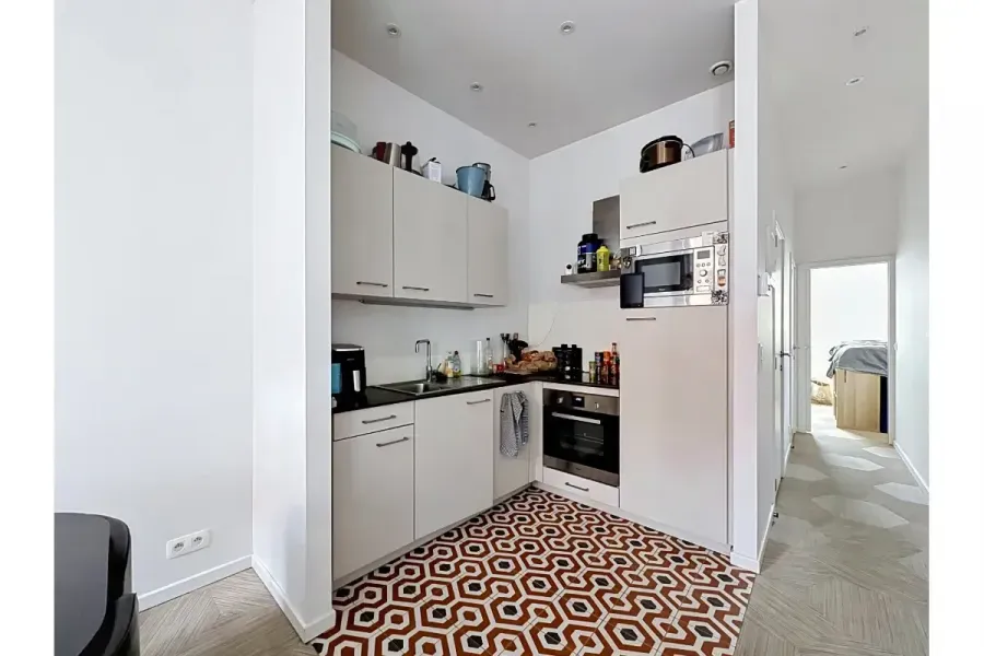 Cuisine - Appartement 1 Chambre avec Chauffage au Sol à Tournai