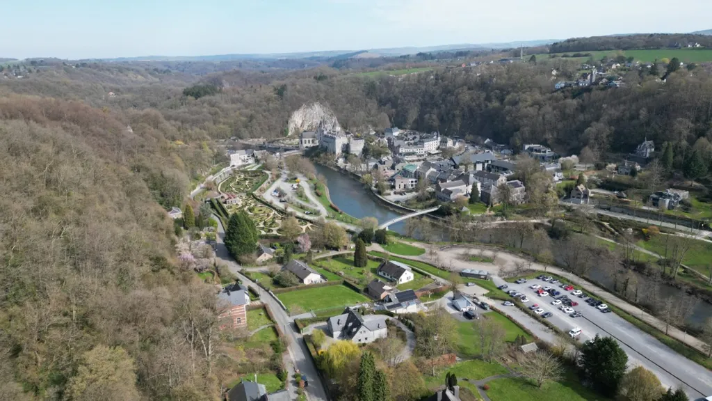 Vue aérienne - Maison avec Jardin Sud-Est à Durbuy