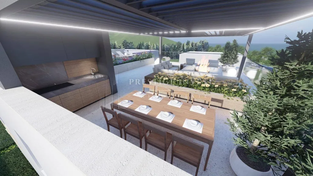 Terrace - Modern Apartment with Sea View in Sukošan