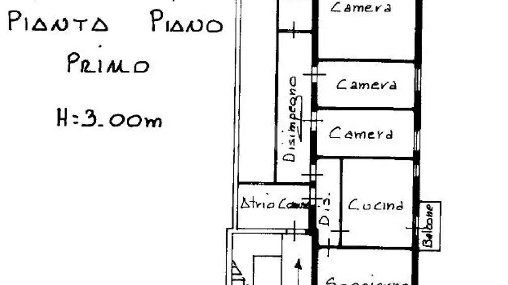 Plaan - Spacious Apartment with Garage in Guiglia