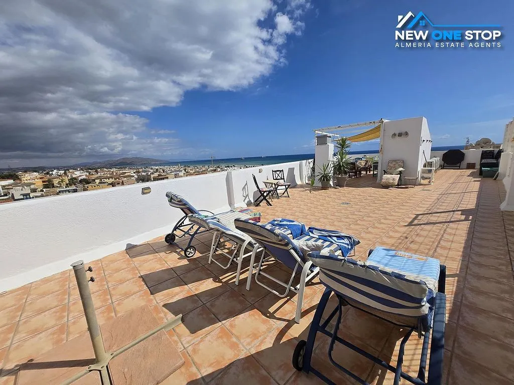 Terrasse - Penthouse with Sea View and Rooftop Pool in Garrucha