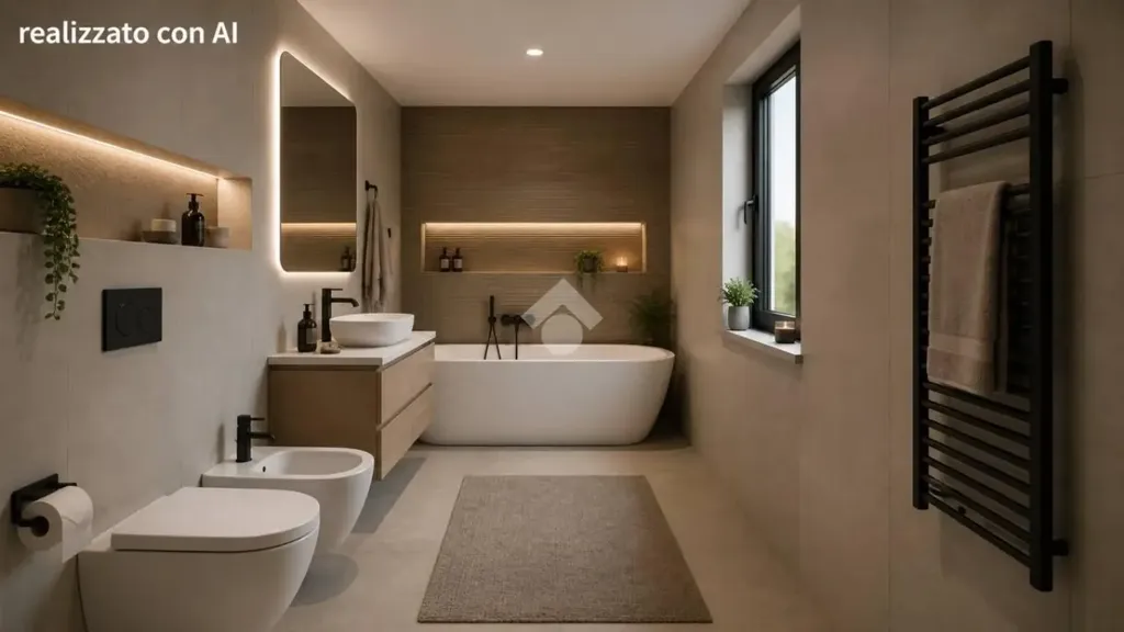 Salles de bain - New Villa with Terrace in Luzzi