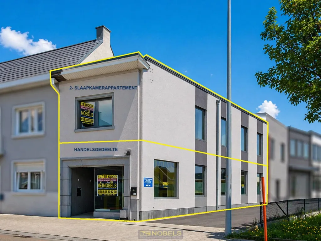 Extérieur - Local commercial avec appartement à Dikkelvenne