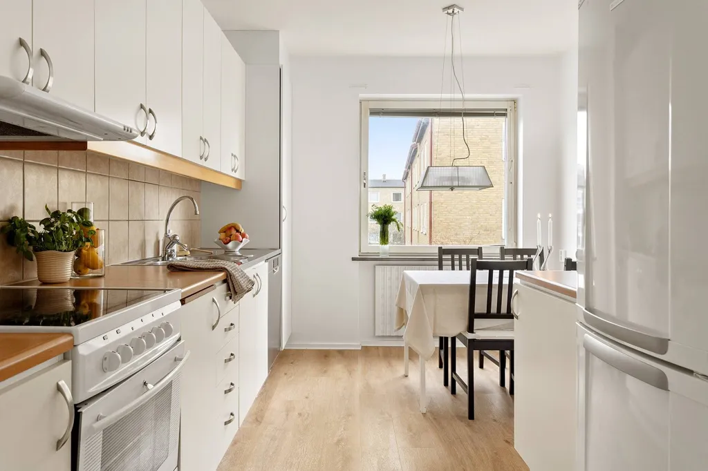 Kitchen - Apartment with South-Facing Balcony in Trelleborg