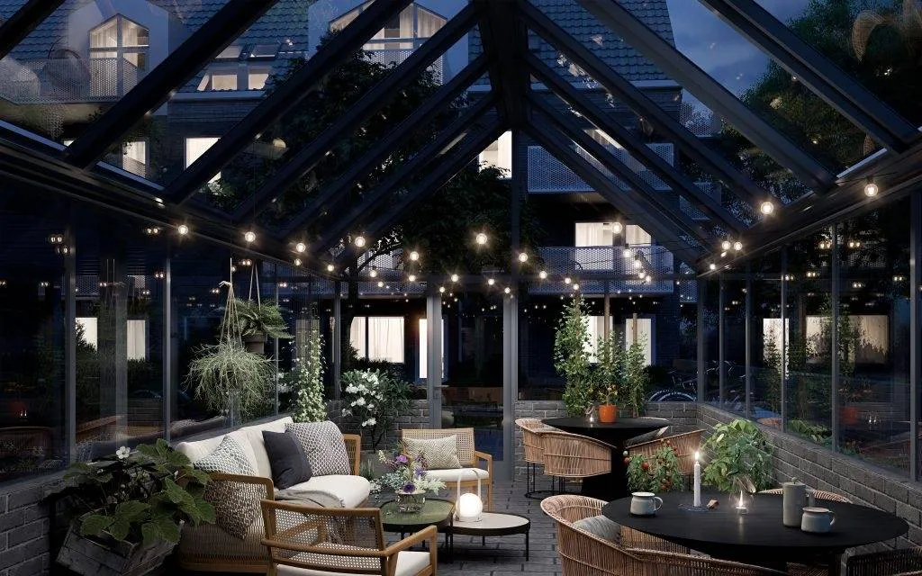 Terrasse - Modern Penthouse with Balconies in Halmstad