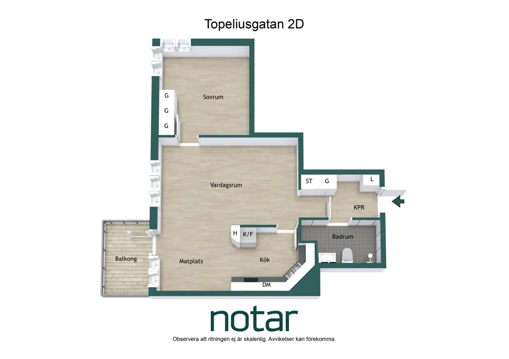2-toaline korter asukohas Uppsala kommun