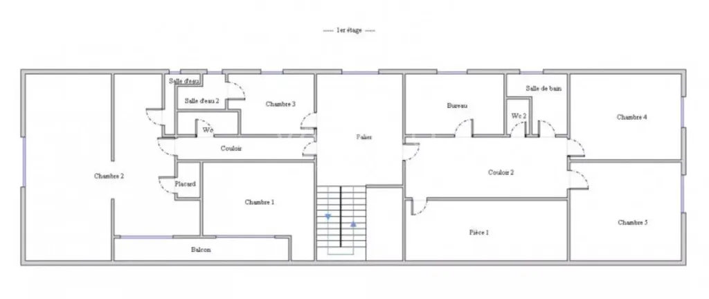 Plan - Maison d'architecte avec toitures asymétriques à Nointot