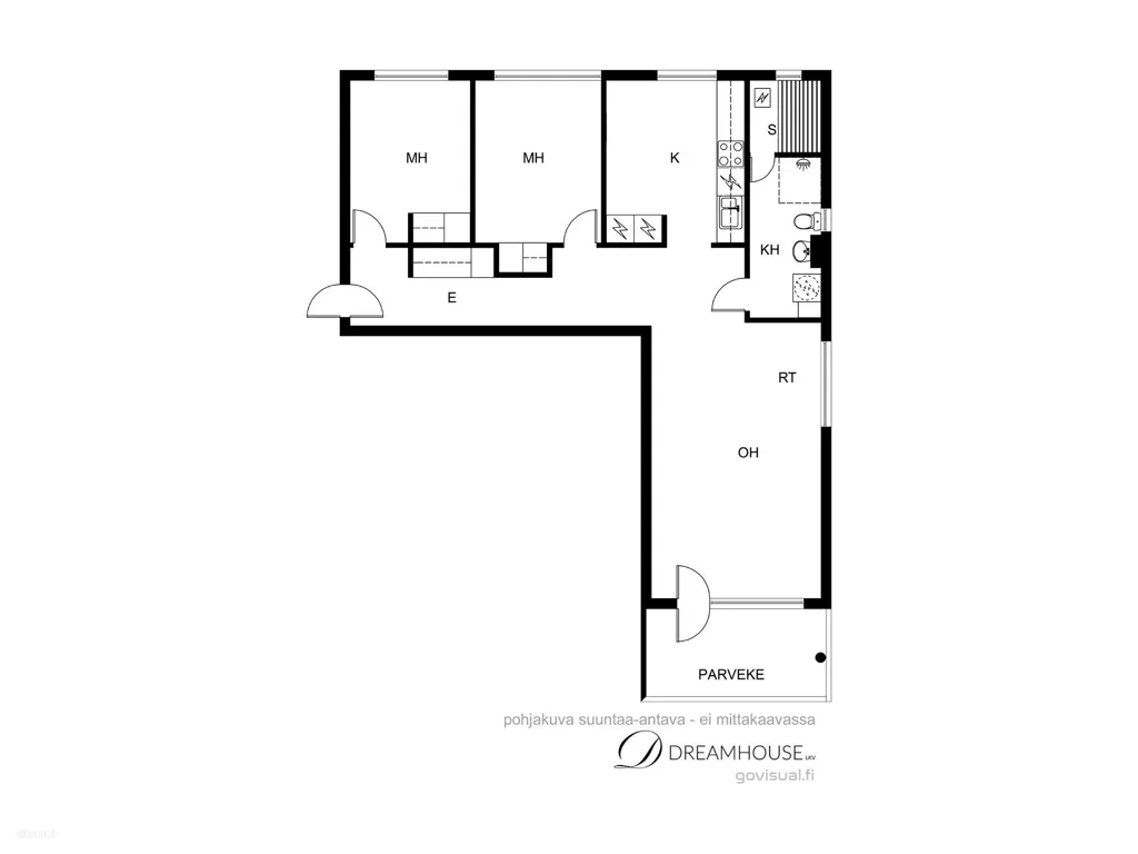 Plan - Apartment with Balcony and Sauna in Espoo