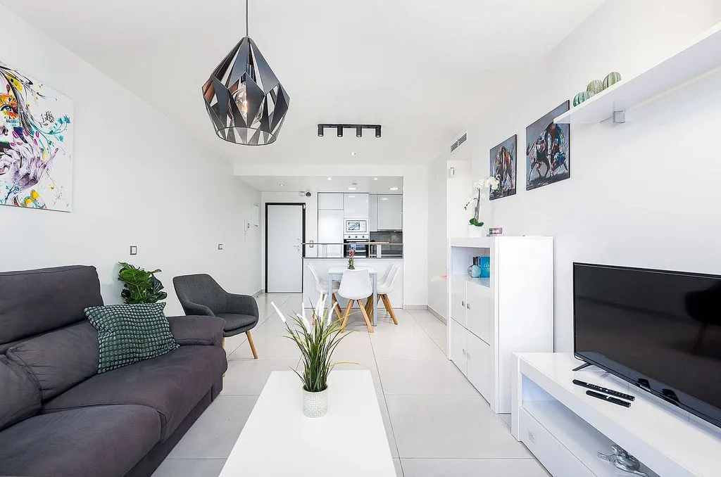 Living Room - Apartment with Pool and Sea View in Infinity View