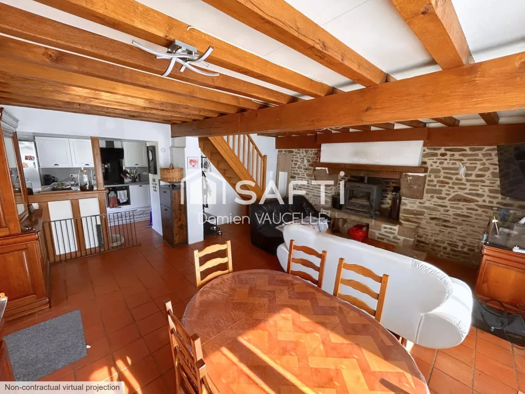 Dining Room - Renovated House with Garden in La Dorée