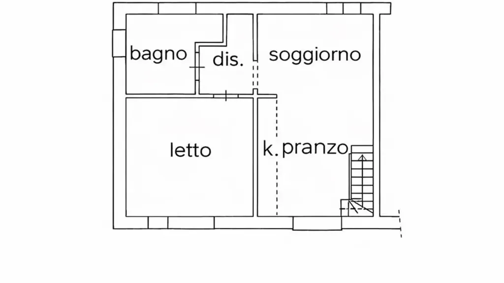 Plan - Two-Level Apartment with Garage in Soliera
