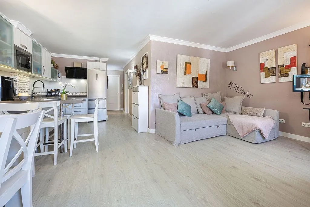 Séjour - Seafront Apartment with Pool in La Estrella, Telde