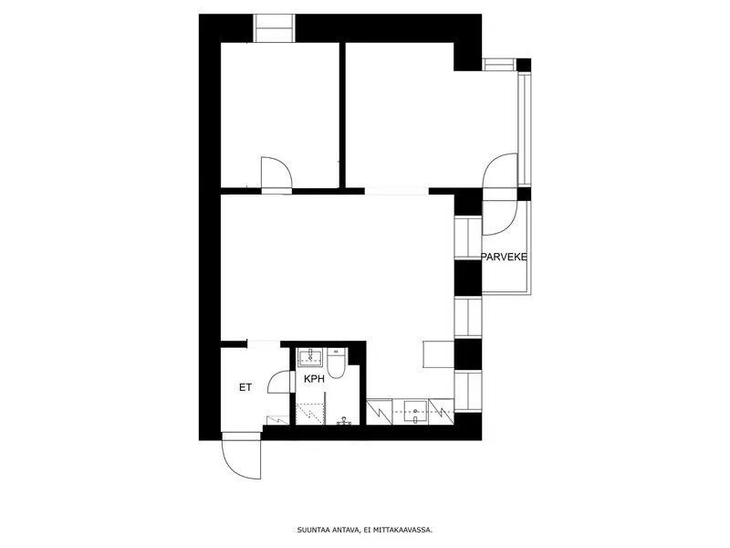 Plan - Top-Floor Flat with Balcony in Tampere