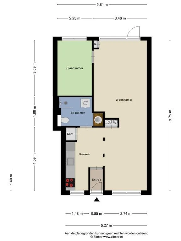 2-toaline korter asukohas Rotterdam