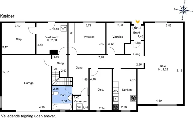 Planimetria - Gulstensvilla Apartment in Skelhøje