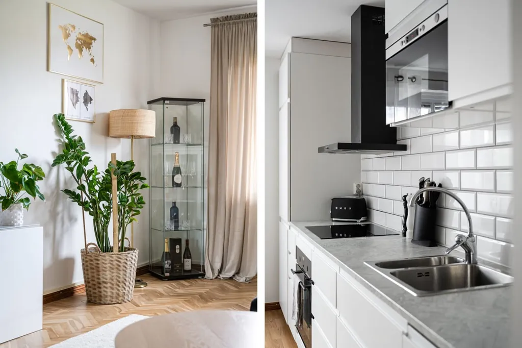 Köök - Modern Flat with Social Spaces near Nature in Stockholm