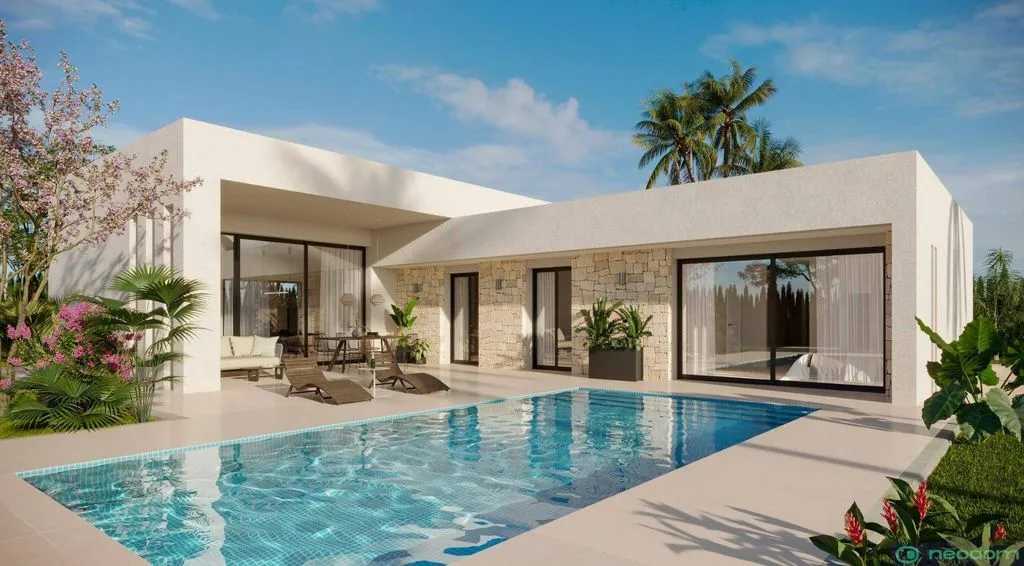 Piscine - Newly Built Villa with Pool in Aspe