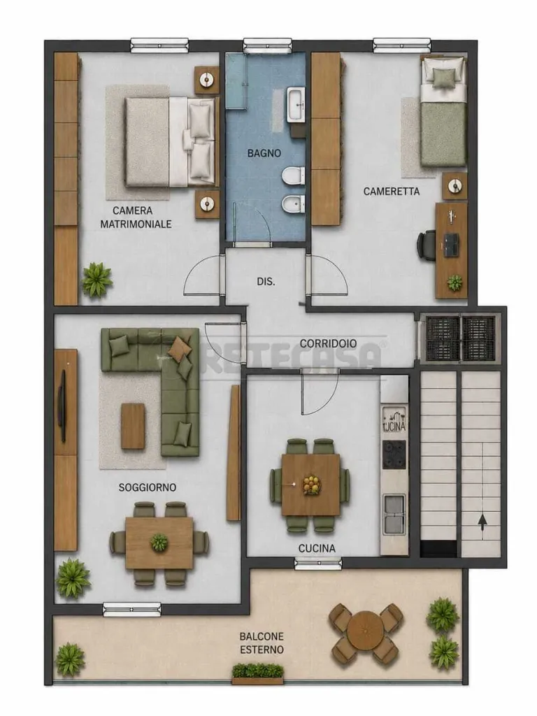 Plaan - Twin Bedroom Apartment in Carpentino, Bari