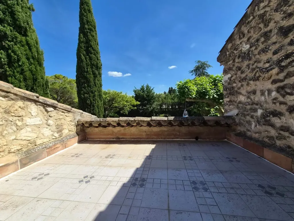 Terrace - Mas with Gîtes in Provence