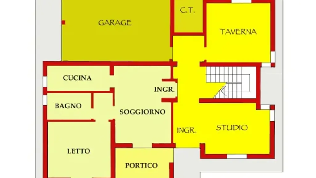 Plaan - Villa with Garden and Terrace in Curtatone