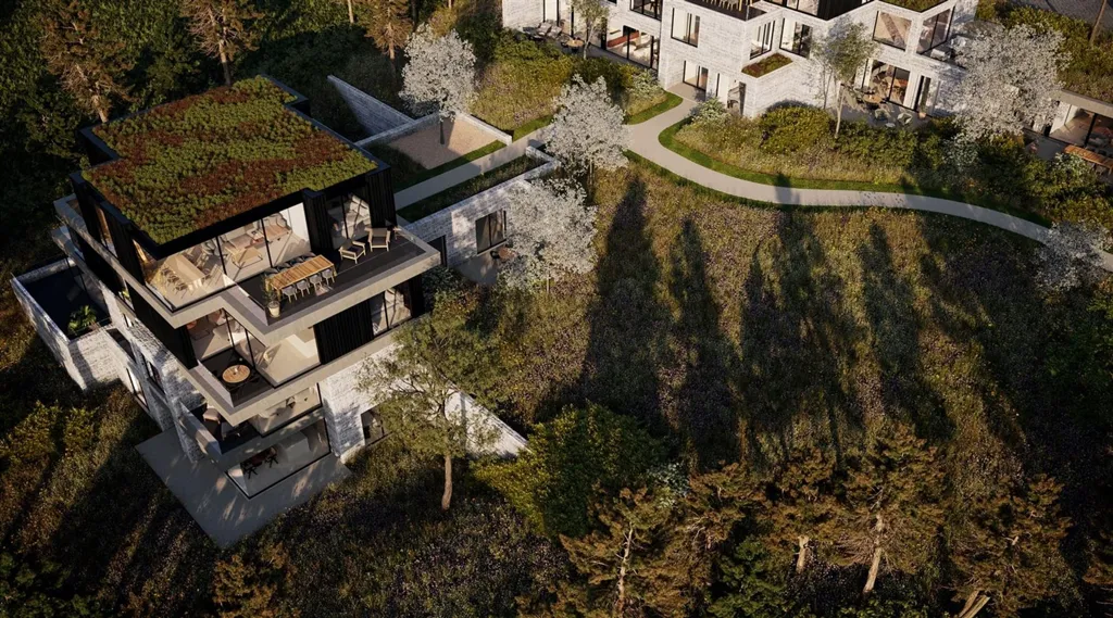 Vue aérienne - Appartements Nouveaux avec Vue sur Durbuy