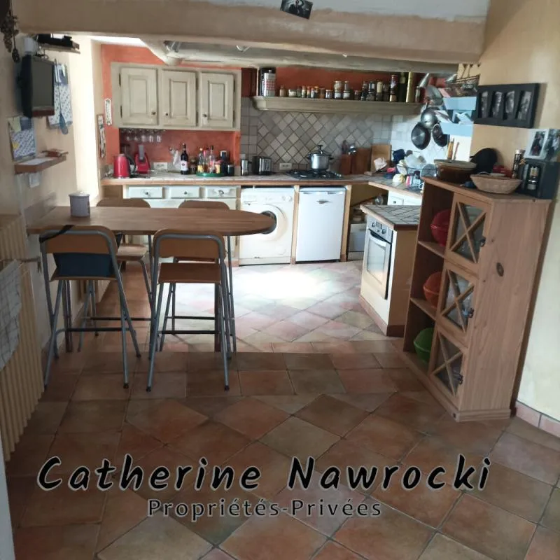 Kitchen - Renovated Stone House with Two Entrances in Forcalquier
