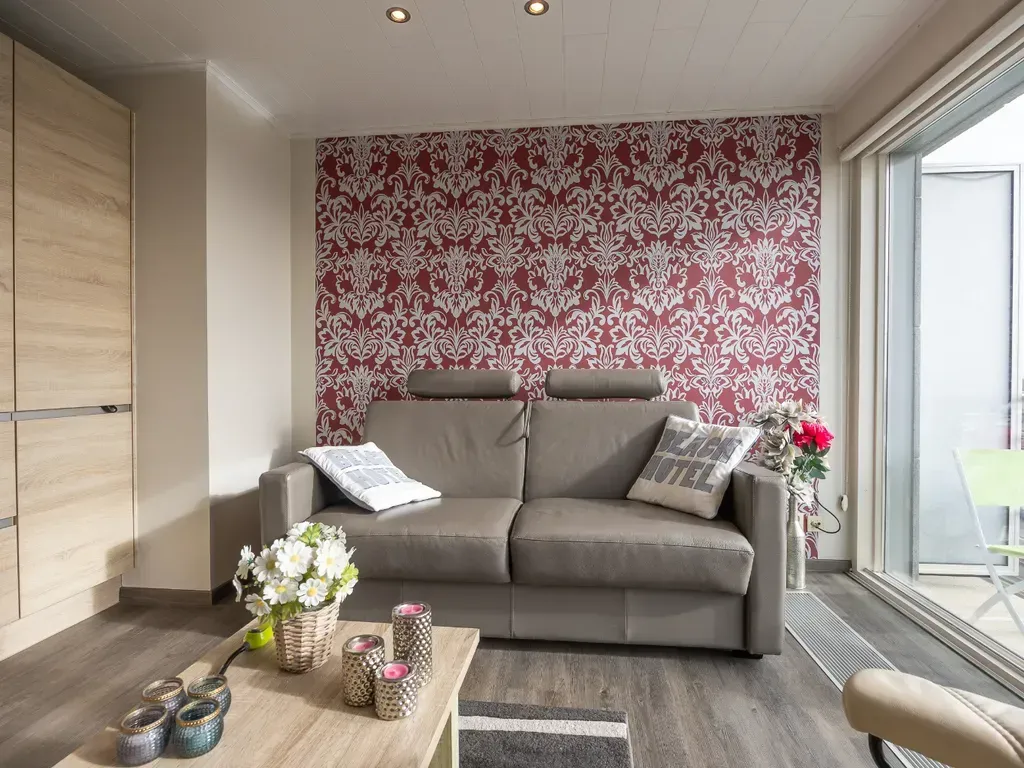 Séjour - Studio avec Vue sur les Dunes à Middelkerke