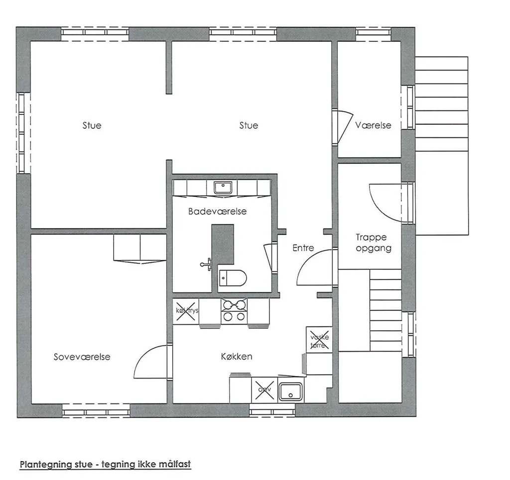 Floor Plan - Three-Room Apartment with Parking in Viborg
