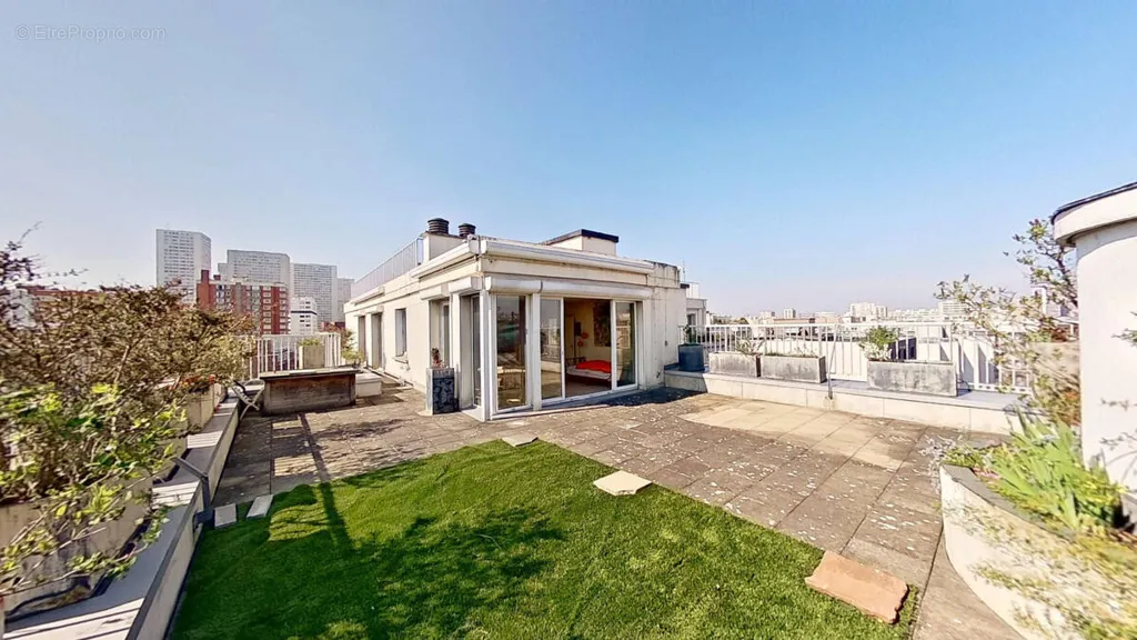 Terrasse - Appartement avec Terrasse Panoramique à Paris-13e