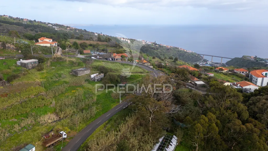 Vue aérienne - Buildable Plot with Sea View in Caniço