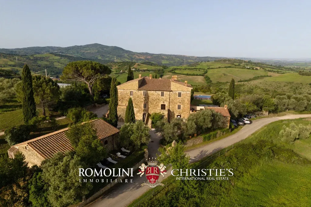Vue aérienne - 17th-Century Villa with Pool in Maremma, Tuscany