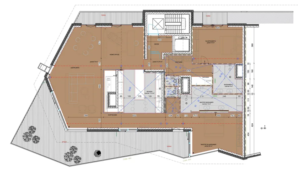 Plan - Penthouse avec Vue sur la Schelde à Anvers