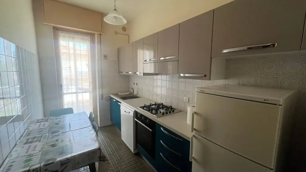 Cuisine - Modernised Apartment with Balcony in Loano