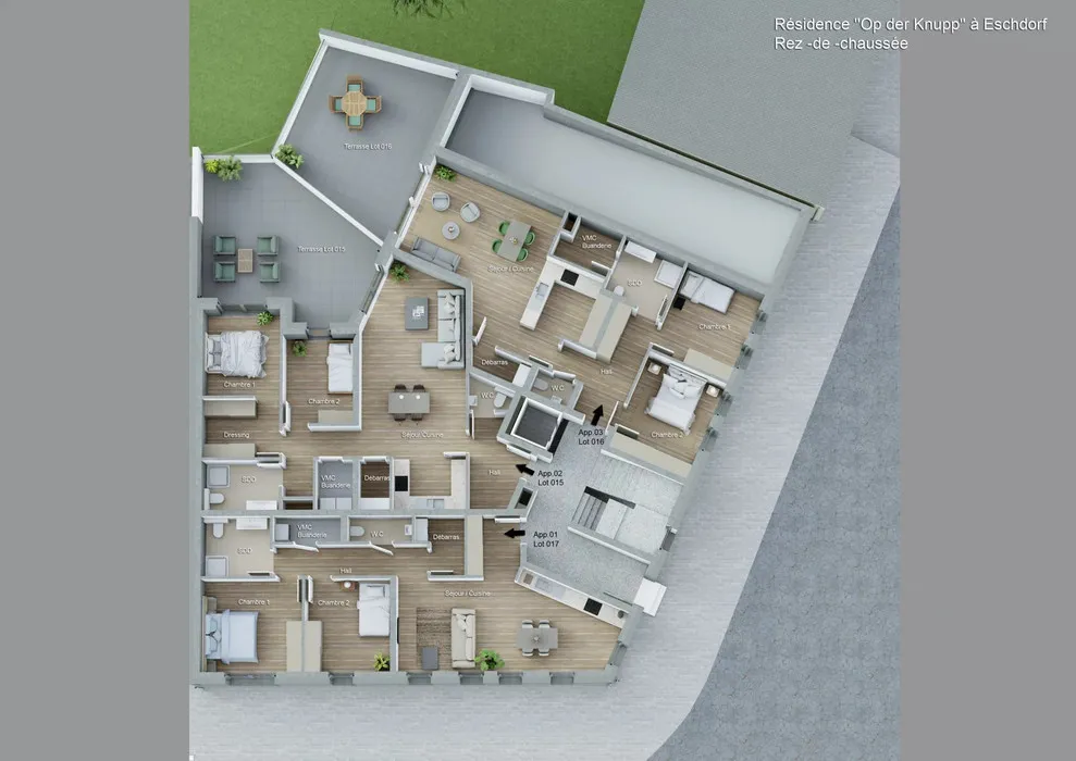 Plan - Appartement Duplex avec Terrasse à Eschdorf