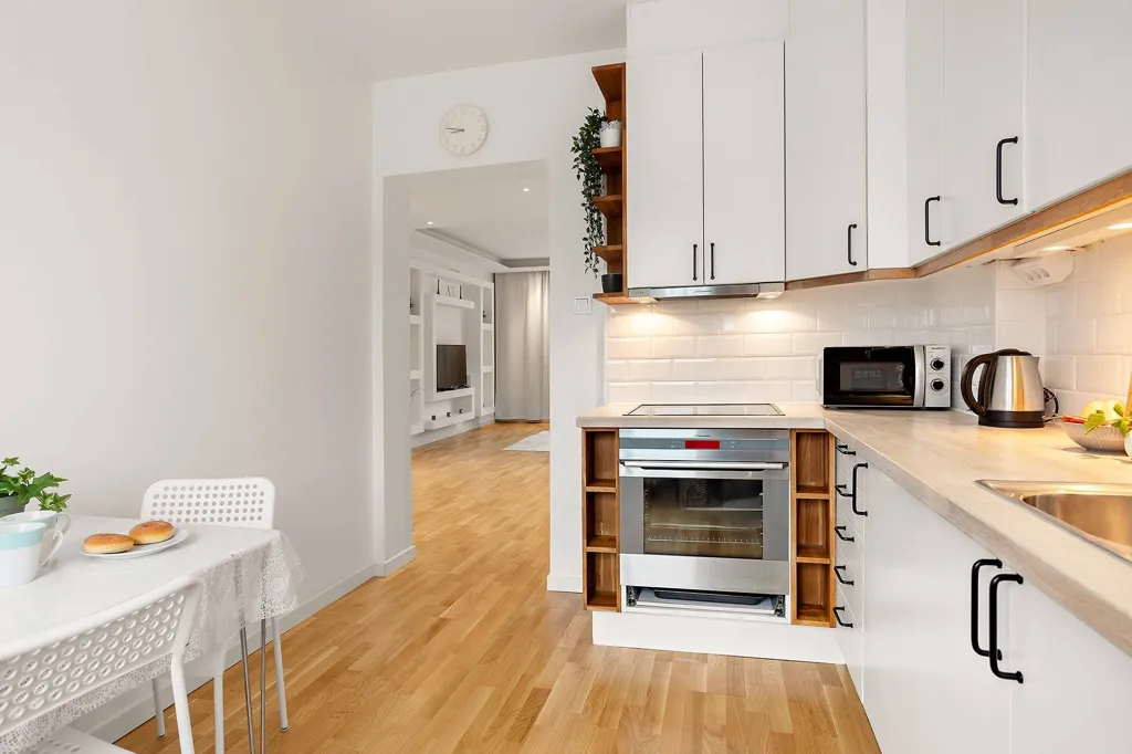 Köök - Renovated Two-Bedroom with Balcony in Trelleborg