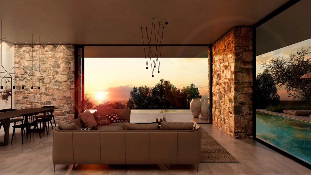 Séjour - Villa with Sea View in Elounda, Crete