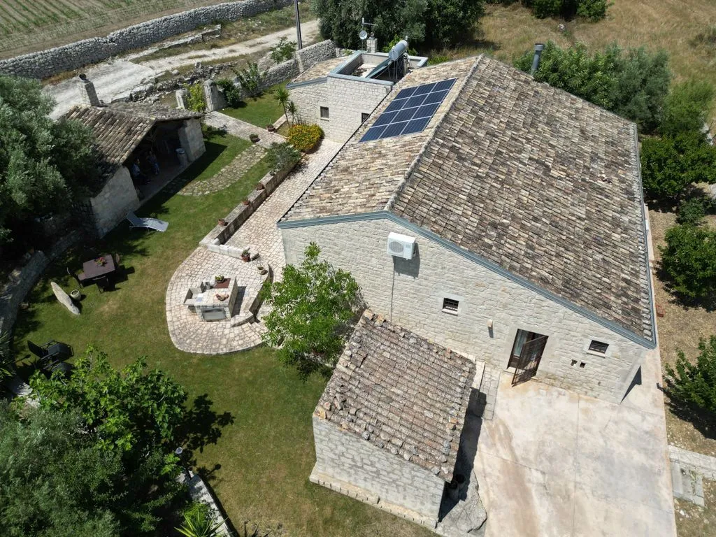 Vue aérienne - Restored Villa with Garden in Modica