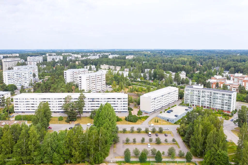 Vue aérienne - Spacious Apartment with Balcony in Kontula, Helsinki