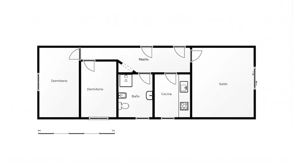 Plaan - Apartment with Terrace in Benidorm
