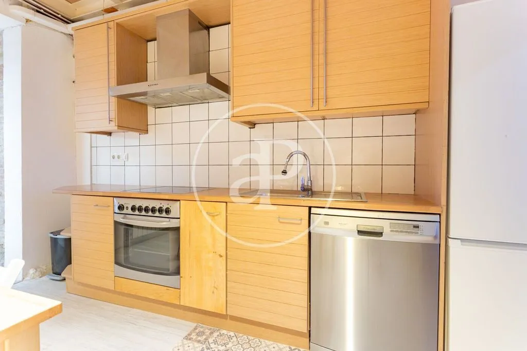 Köök - Duplex Flat with Garden in Barcelona