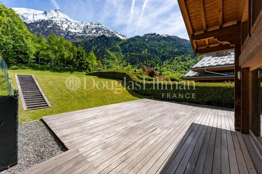 Terrasse - Chalet de 4 Chambres avec Vue Panoramique aux Houches