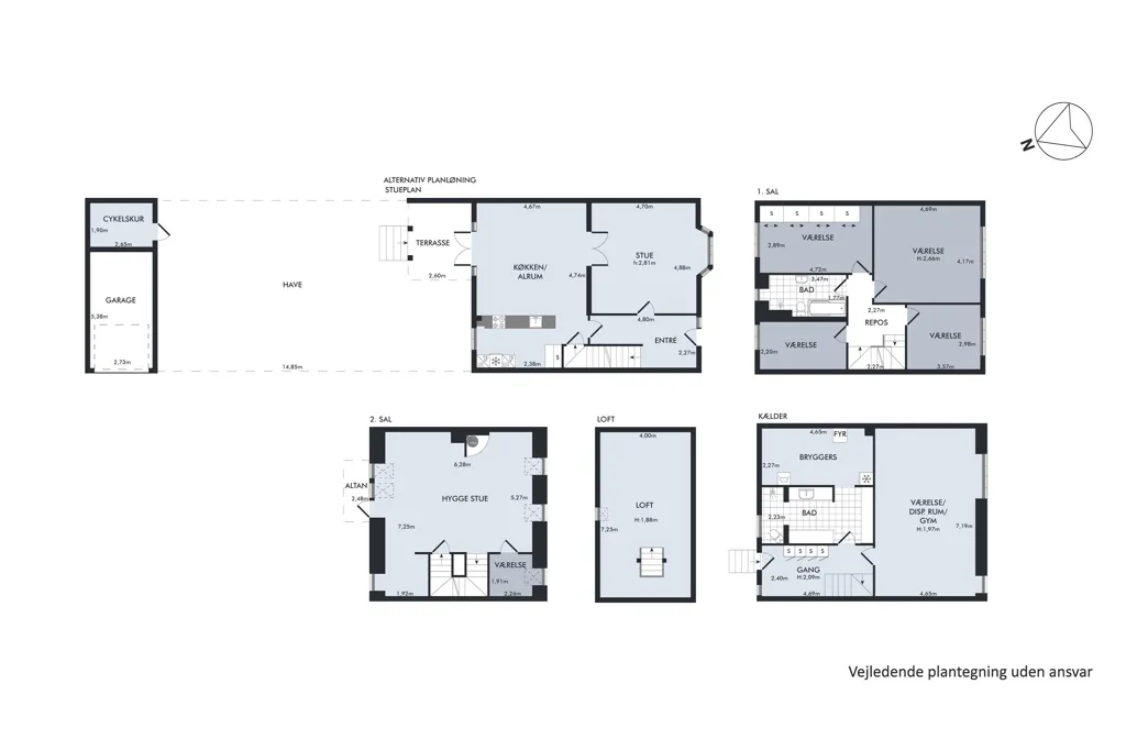 Plaan - Architectural Row House with Garden in Fuglebakke