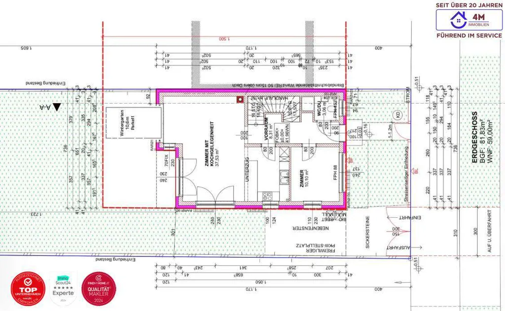 Plan - Modern Villa with Pool in Vienna