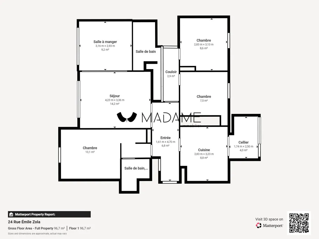 Plaan - Apartment with Balcony in Saint-Martin-d'Hères
