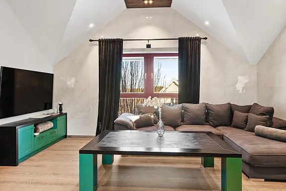 Living Room - House with Additional Building in Lauvsnes