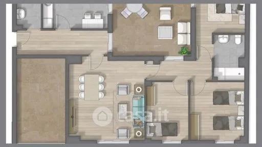 Plan - Fully Furnished Studio in Historic Centre, Padua